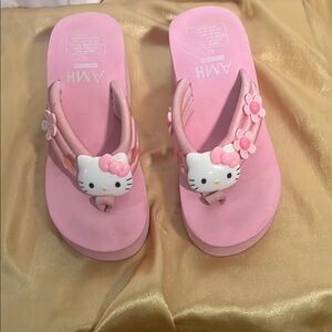 Pink Kids Sandals with Hello Kitty Design